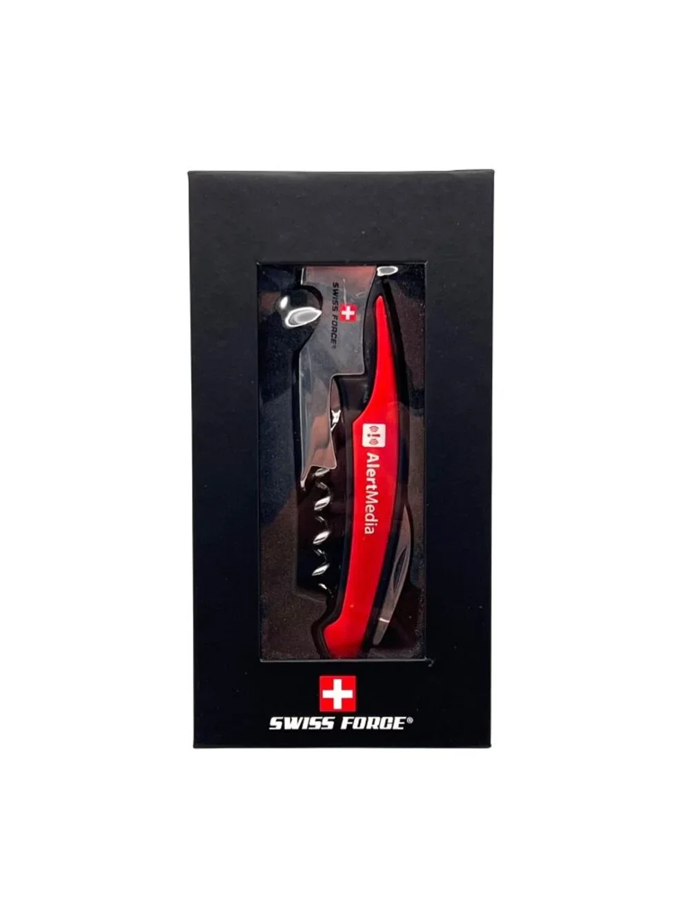 Swiss Force Multi-Function Wine Tool Corkscrew Foil Cutter Alert Media Branded